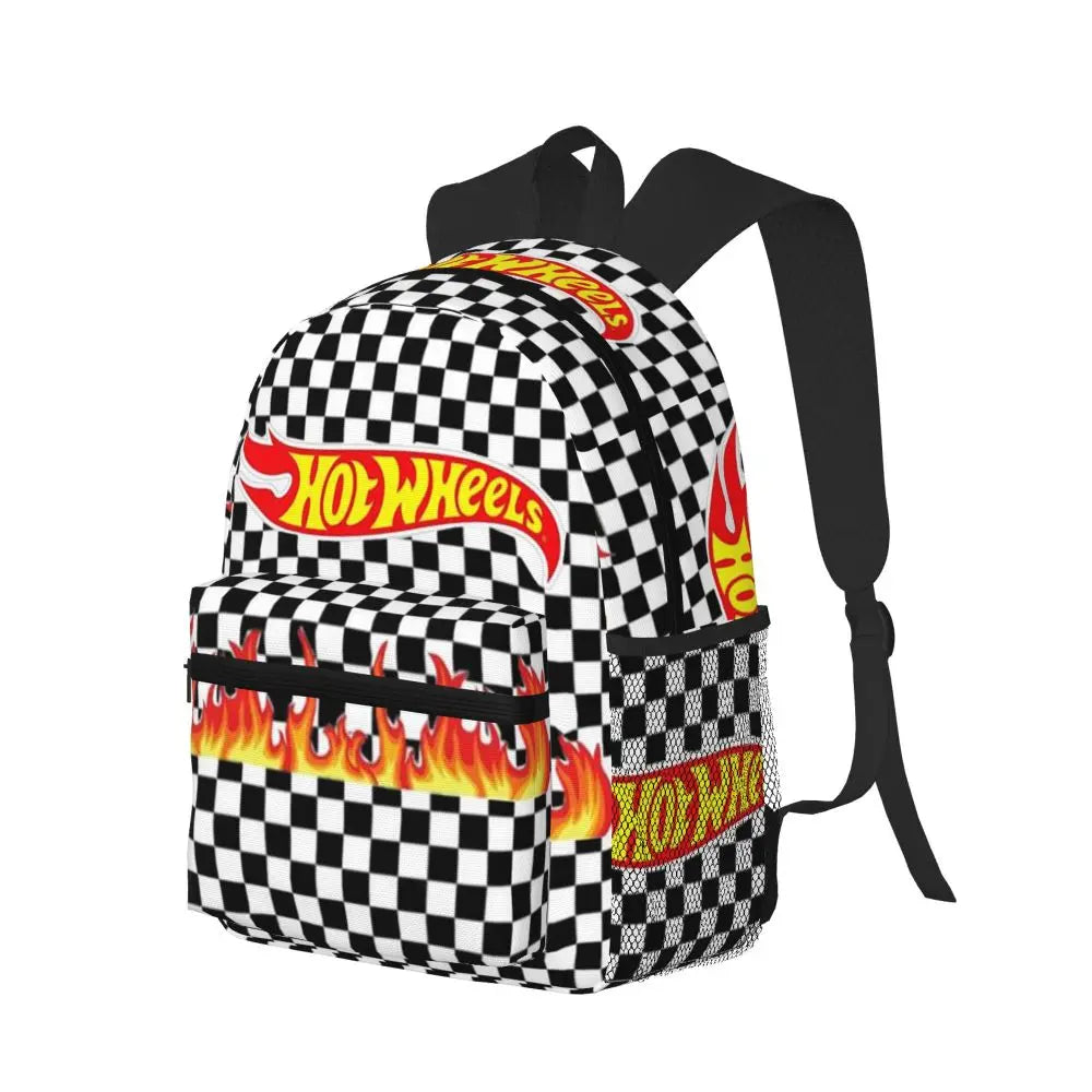 Hot Wheels Race Student Backpack School Bag Hiking Travel Daypack for Men Women Bookbag Shoulder Bags