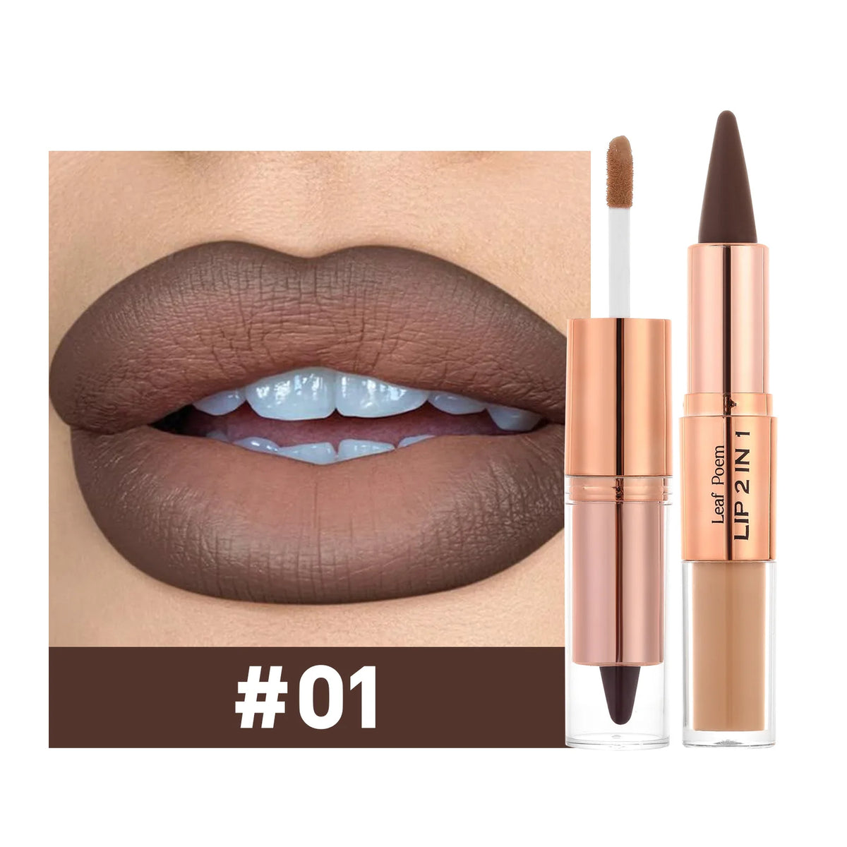 Tapered Gradient Lipliner Pen Black Brown Lip Gloss Matte Lip Liner Double Head Plumping Waterproof Lip Contour Non Stick Makeup