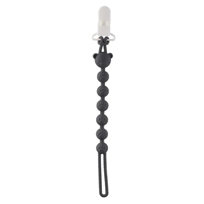 Baby Anti-drop Chain Pacifier Clips Teether Silicone Round Beads Teething Chain For Care Soother Chew Toys Shower Gift
