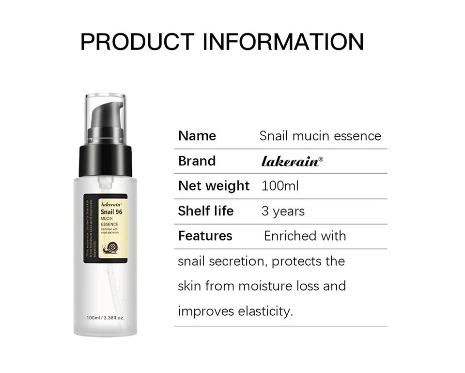 Snail  Serum 96% Power Repairing Essence Lift Firm Anti-aging Fade Fine Lines Acne Treatment Facial Sensitive Whitening 100ml