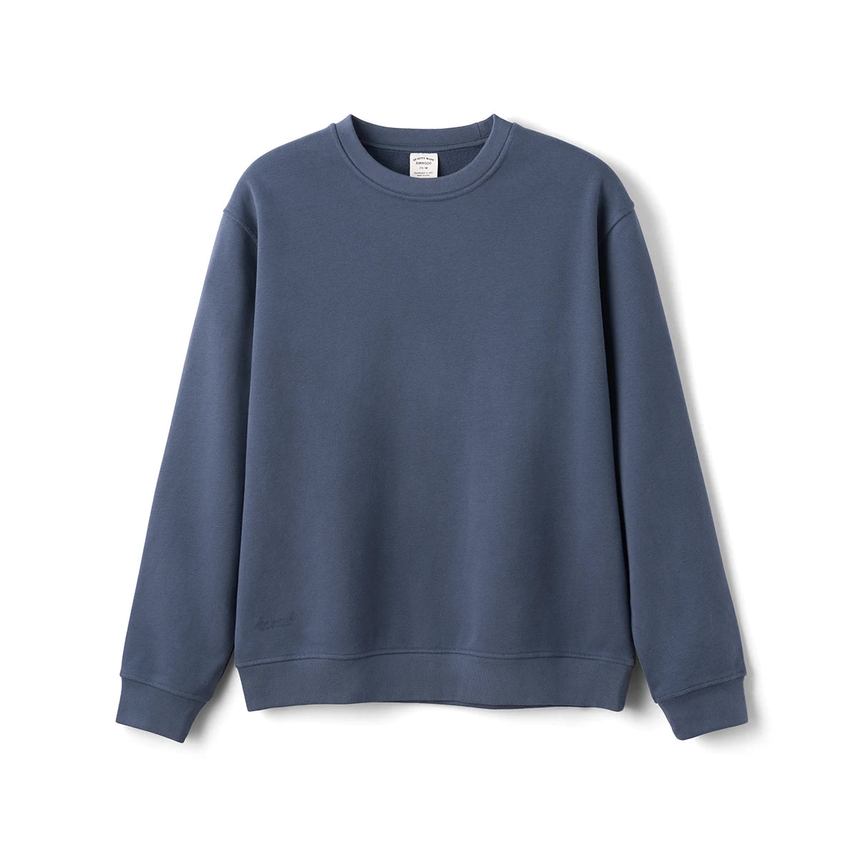 SIMWOOD 2026 Autumn Winter New Oversize 340gsm Warm Brushed Finish Lining Sweatshirts Men Embroidery Basic Running Pullover Tops