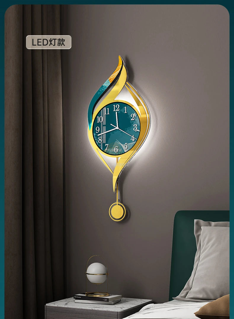 Creative Light Luxury Metal Wall Clocks Living Room Wall Clock Minimalist Modern High-end Wall Watch Nordic New Home Decoration