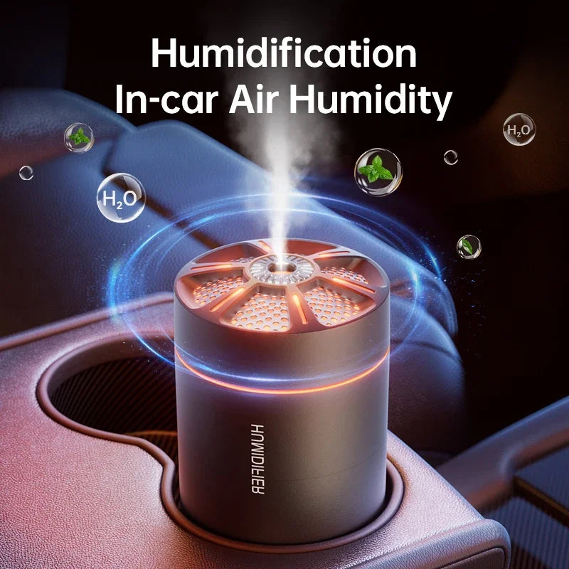 Mini USB Air Humidifier & Aroma Oil Options with LED Light