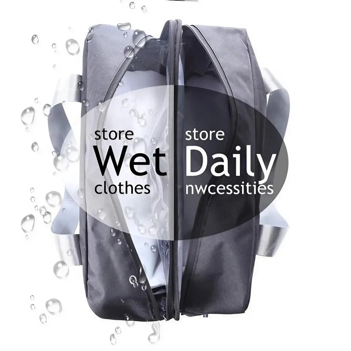 KISMIS Travel Storage Bag Dry and Wet Separation Bag Portable Beach Bag Swimming Fitness Bag Storage Bag