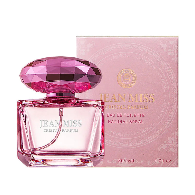 Premium Gift Box – Arabian-Style Pink Crystal Floral Cologne for Women, with Creamy Rose Scent, Made in Vietnam, Southeast Asia