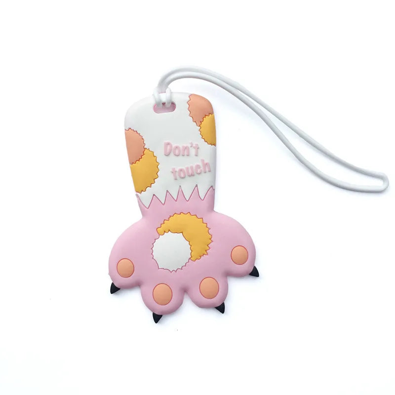 Macaron Colored Cat Paw Luggage Tag Check-in Anti Loss Ornament, Containing Various Types of Luggage Tags