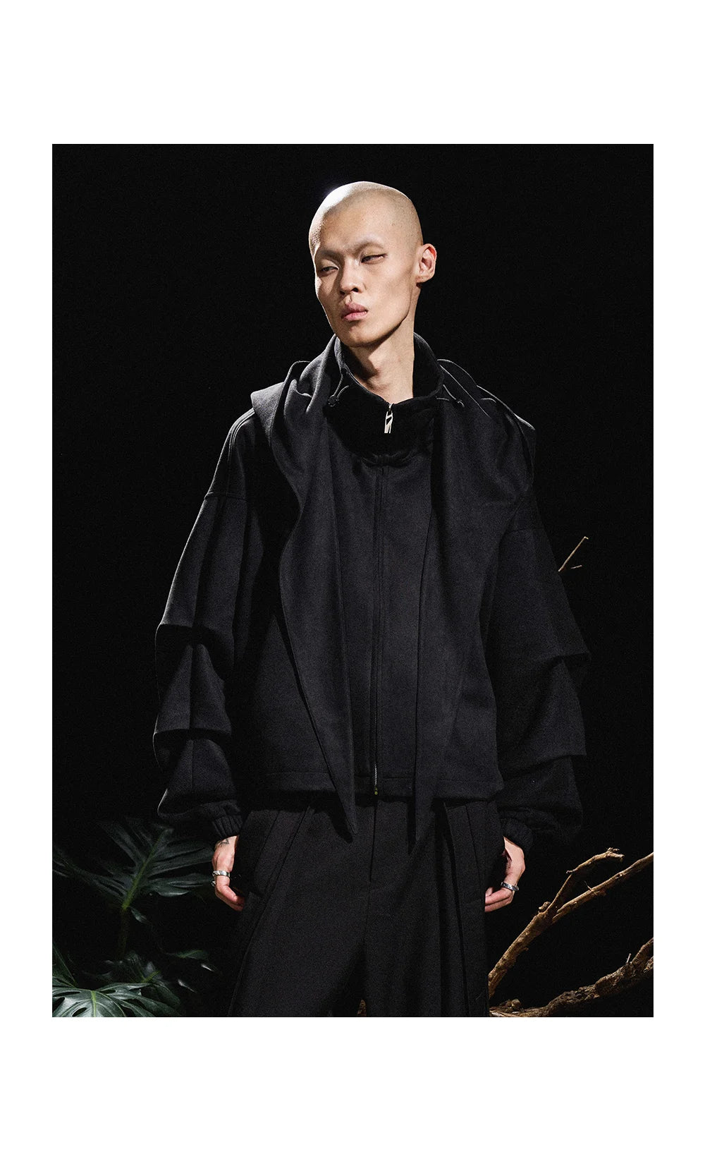 Mauroicardi Spring Autumn Cool Handsome Short Oversized Soft Black Faux Suede Jacket Men with Hood  Luxury Designer Clothes 2025