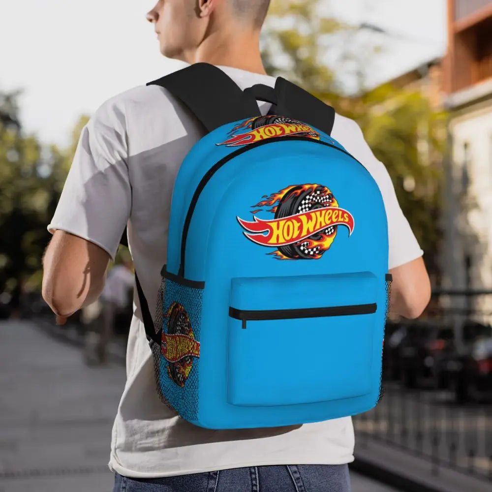 Hot Wheels Race Student Backpack School Bag Hiking Travel Daypack for Men Women Bookbag Shoulder Bags