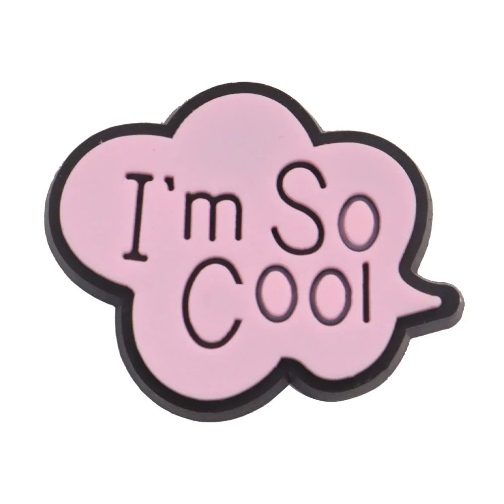 1-35PCS PVC Shoe Charms Limit Dose Not Exist Cool Libra Girls Thank You Love Feminist Buckle Clog Hole Slipper Decoration