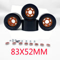 New Arrival 83A 90mm 83mm electric skateboard wheels or Longboard Wheels With Bearings Black Orange Green Color PU Wheels