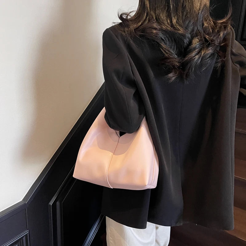 LEFTSIDE Design Small PU Leather Shoulder Bag For Women 2025 New Trend Fashion Y2K Handbags and Purses Females Bucket Bag