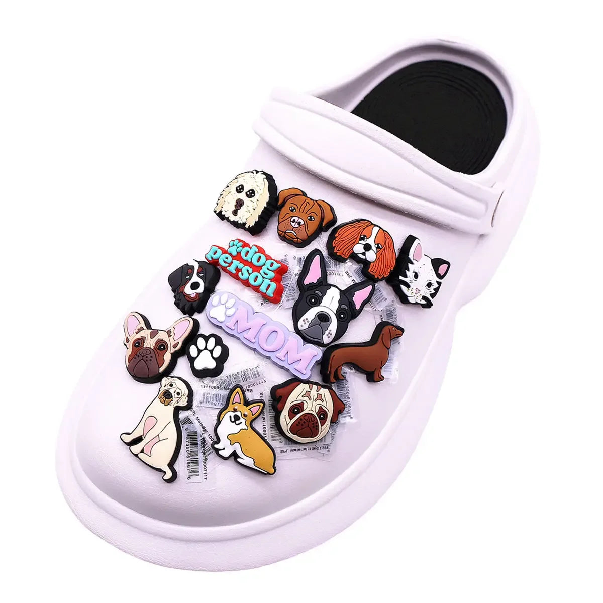 1Pc 3D Cute Dog Lover Clog Charms Pets Puppy Cats Animal Paws Corgi Frenchie Funny Cool Trendy Hole Shoes Accessories Decor Gift