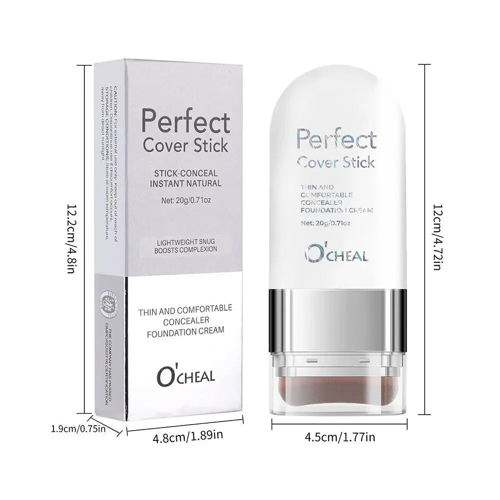 Perfect Cover Stick Concealer Foundation Stick, Lightweight Natural Coverage, Smooth Texture Easy Application For Daily Makeup