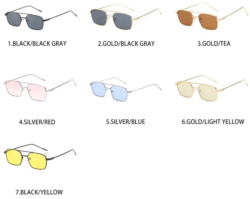 Unisex Double-Beam Fashion Sunglasses