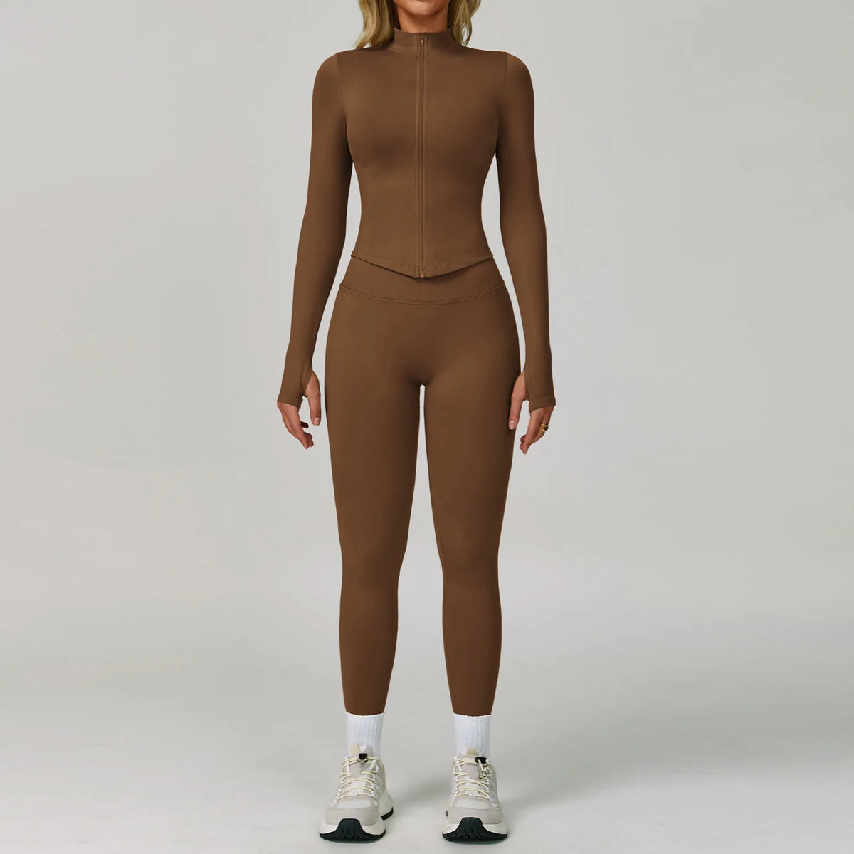 SWELTERING 2/3PCS Seamless Yoga Set Gym Clothes Sportswear Fitness Suits Women Workout Bra Crop Top Long Sleeve Sports Suits