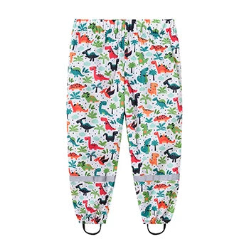 2 3 4 5 6 7 8 Years Girls Waterproof Pants Cute Cartoon Spring And Autumn Kids Pants New Fashion Boys Outdoor Children Clothing