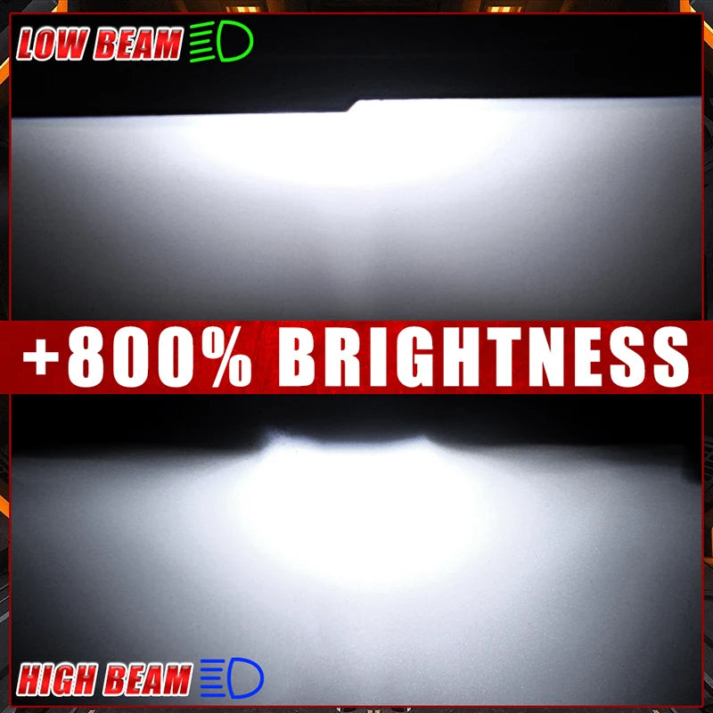 2.5 Inch Bi Led Projector Lens Led Light For H4 H7 9005 9006 Car Headlight Bulbs High Low Beam 6000K Diodes 160W Turbo Auto Lamp