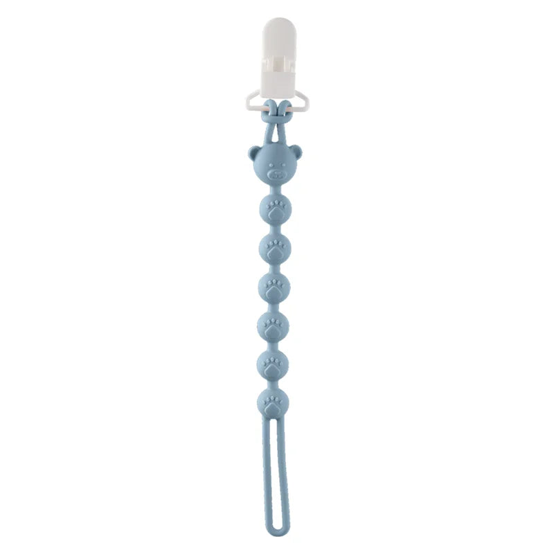 Baby Anti-drop Chain Pacifier Clips Teether Silicone Round Beads Teething Chain For Care Soother Chew Toys Shower Gift