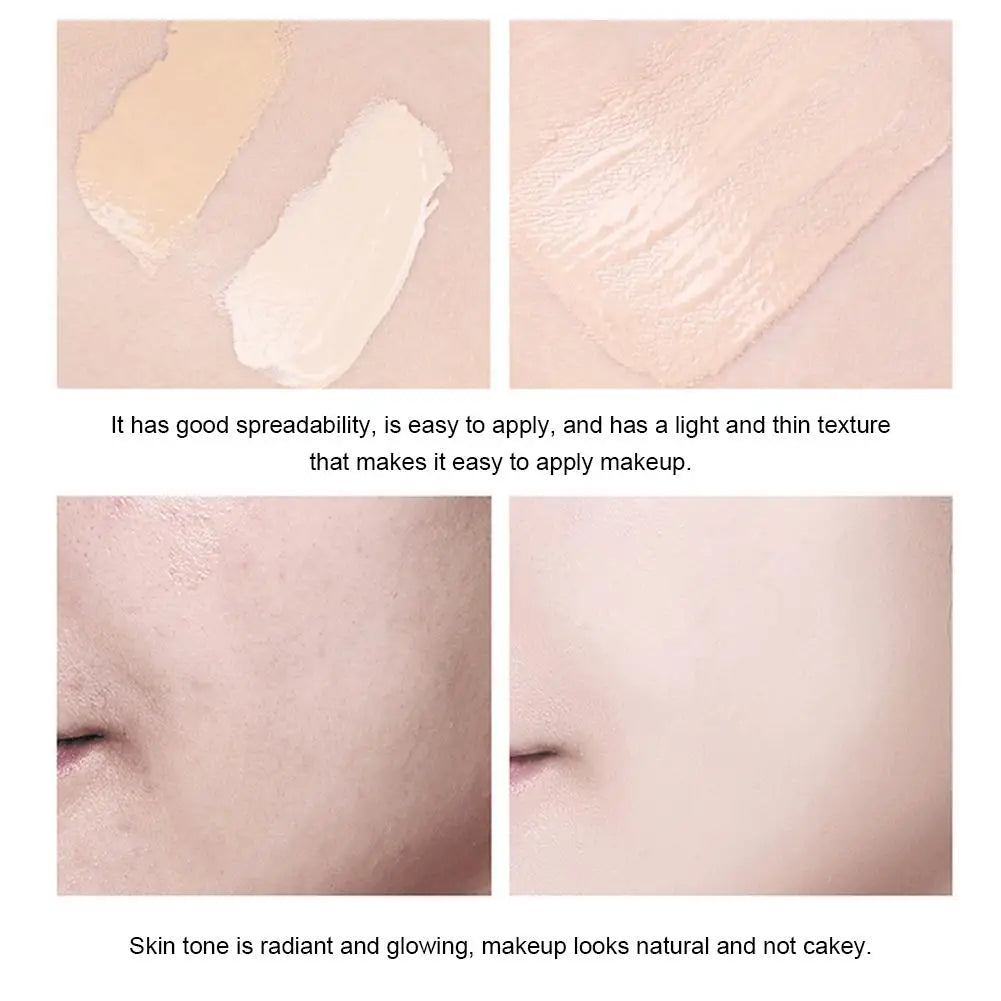 Full Coverage Liquid Foundation Natural Plain Face Cream Waterproof Concealer Base for Blemishes Liquid Foundation
