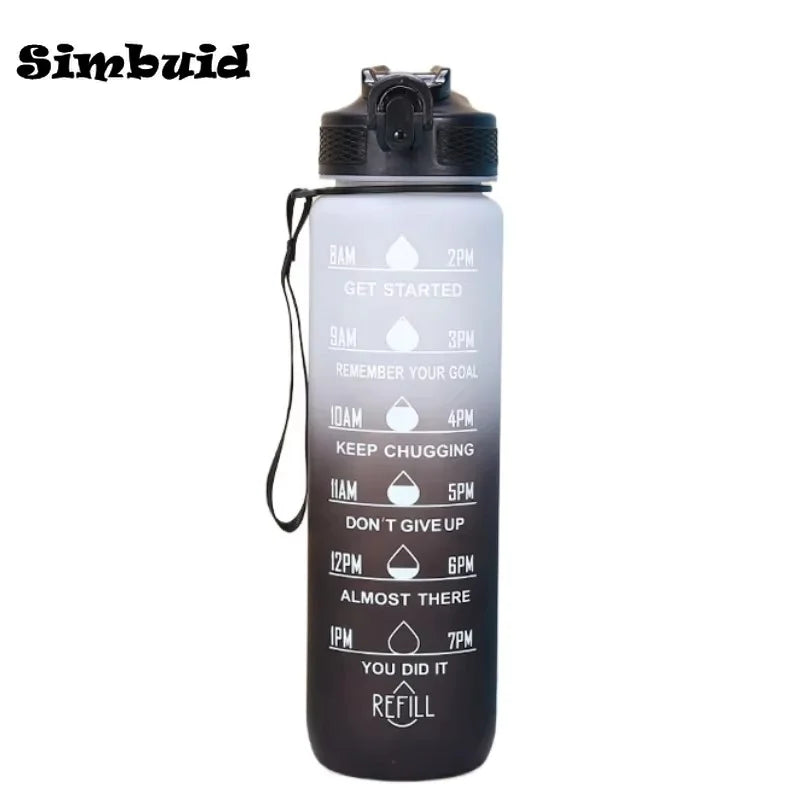 Gradient Sports Water Bottle with Straw & Carrying Strap – 900–1000ml