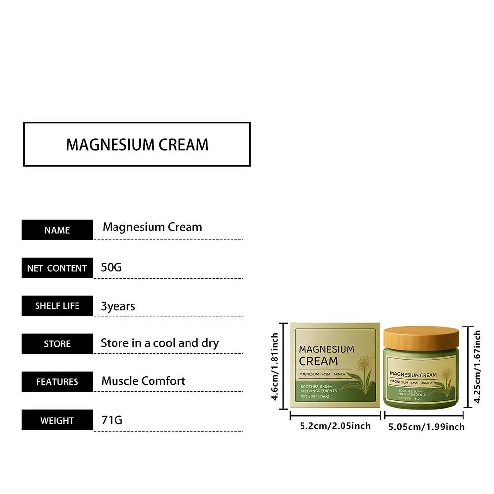 1-3Pcs  Magnesium Soothing Body Cream - Relieves Tension & Muscle Discomfort, Deep Moisturizing Joint Relief Cream for All Skin