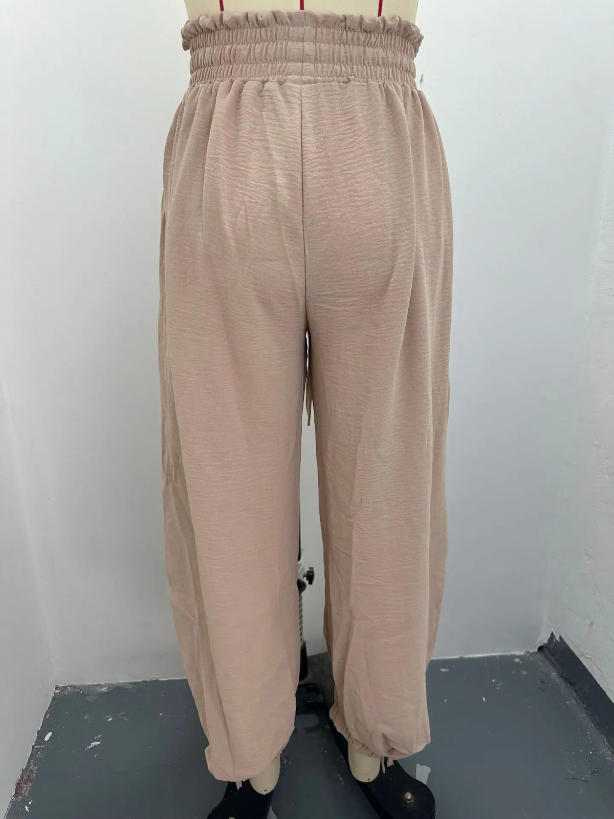 2026 New Drawstring Lantern Pants Women's Casual High Waist Loose Trousers Spring Summer Fashion Streetwear Female Joggers Pants