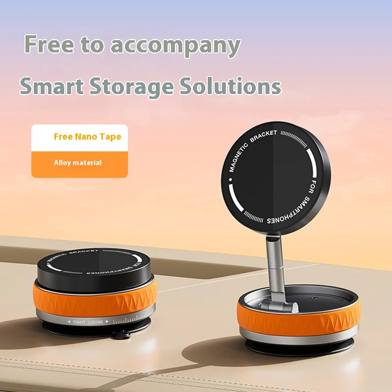 K10B Vacuum Adsorption Magnetic Phone Car Holder for 2025 Suction Cup Dedicated Navigation Folding Phone Holder