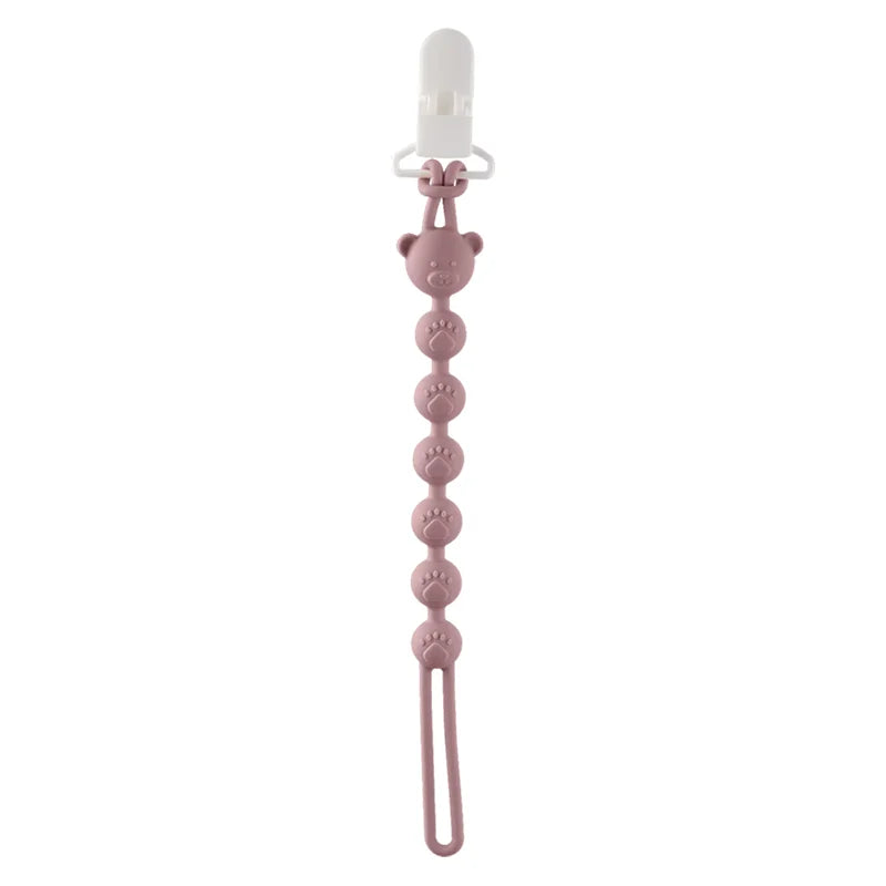 Baby Anti-drop Chain Pacifier Clips Teether Silicone Round Beads Teething Chain For Care Soother Chew Toys Shower Gift