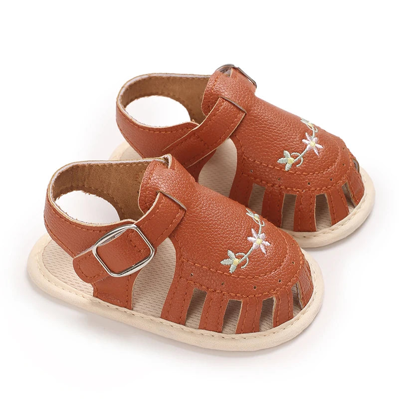 Infant Baby Boys Girls Sandals Summer Baby Wedding Dress Flat Shoes Newborn Crib Shoes First Walkers Prewalkers Shoes ﻿ ﻿