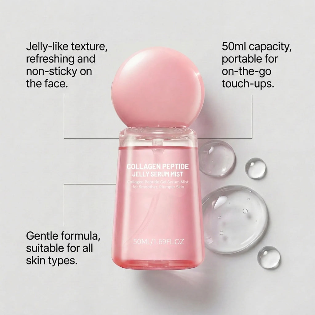 Collagen Peptide Jelly Mist Serum Moisturizing Facial Rejuvenation Refreshing Deep Hydration Face Care Firm Skin Plumping Serum