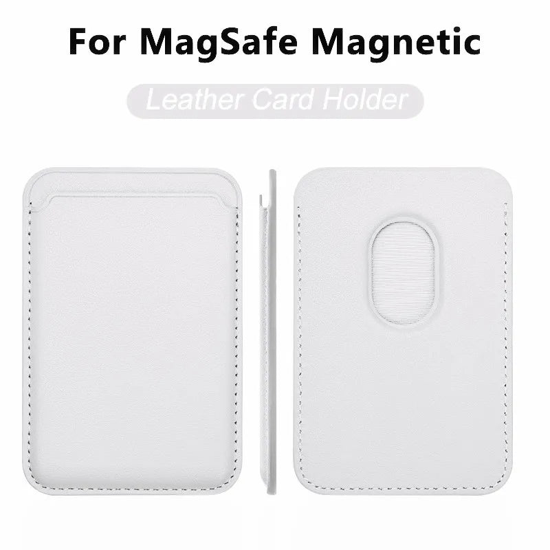 Women Man Leather Soft Card Wallet Phone Card Holder for MagSafe Magnetic Case Suitable for All iPhone Cases Card Phone Back Bag