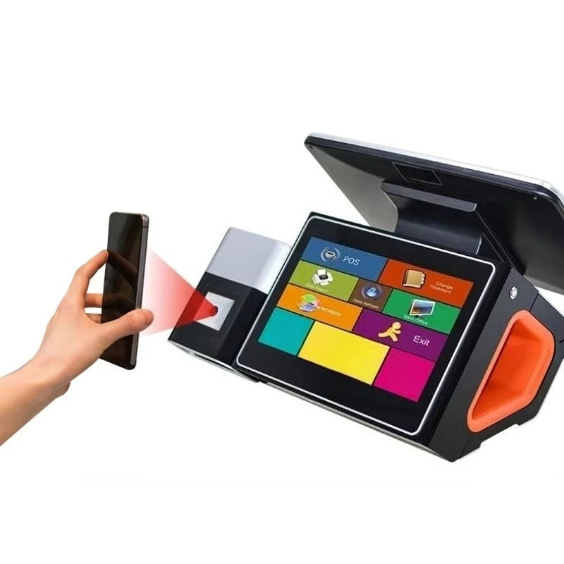 Dual Touch Screen All in One POS PC System with Built-in Thermal Printer Cash Register for Small Business POS Software