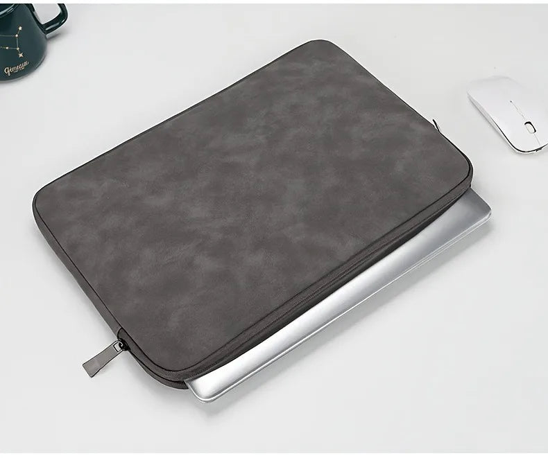 PU Leather Laptop Sleeve 11–15.6 Inch