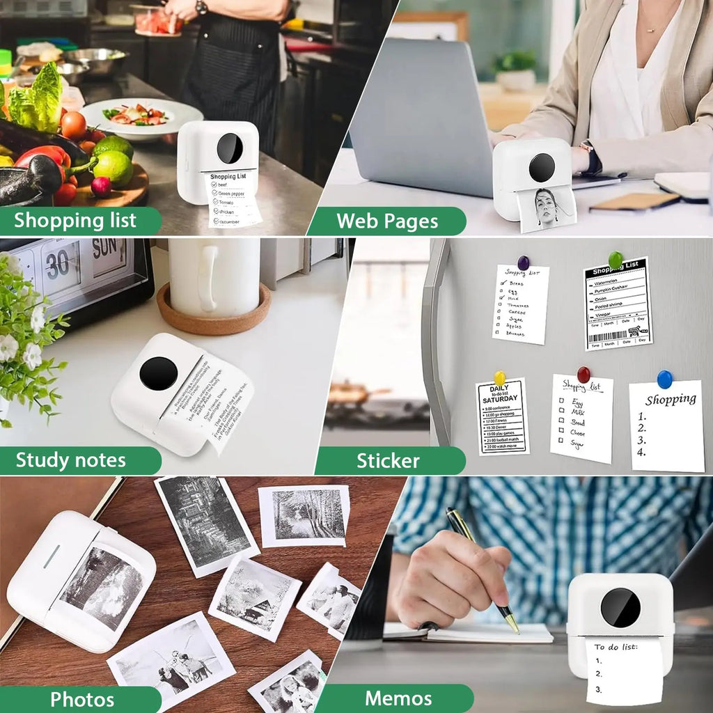 Transparent Self-Adhesive Thermal Paper, Glossy 57x25mm Printer Paper, Compatible with Portable Mini Pocket Thermal Printers