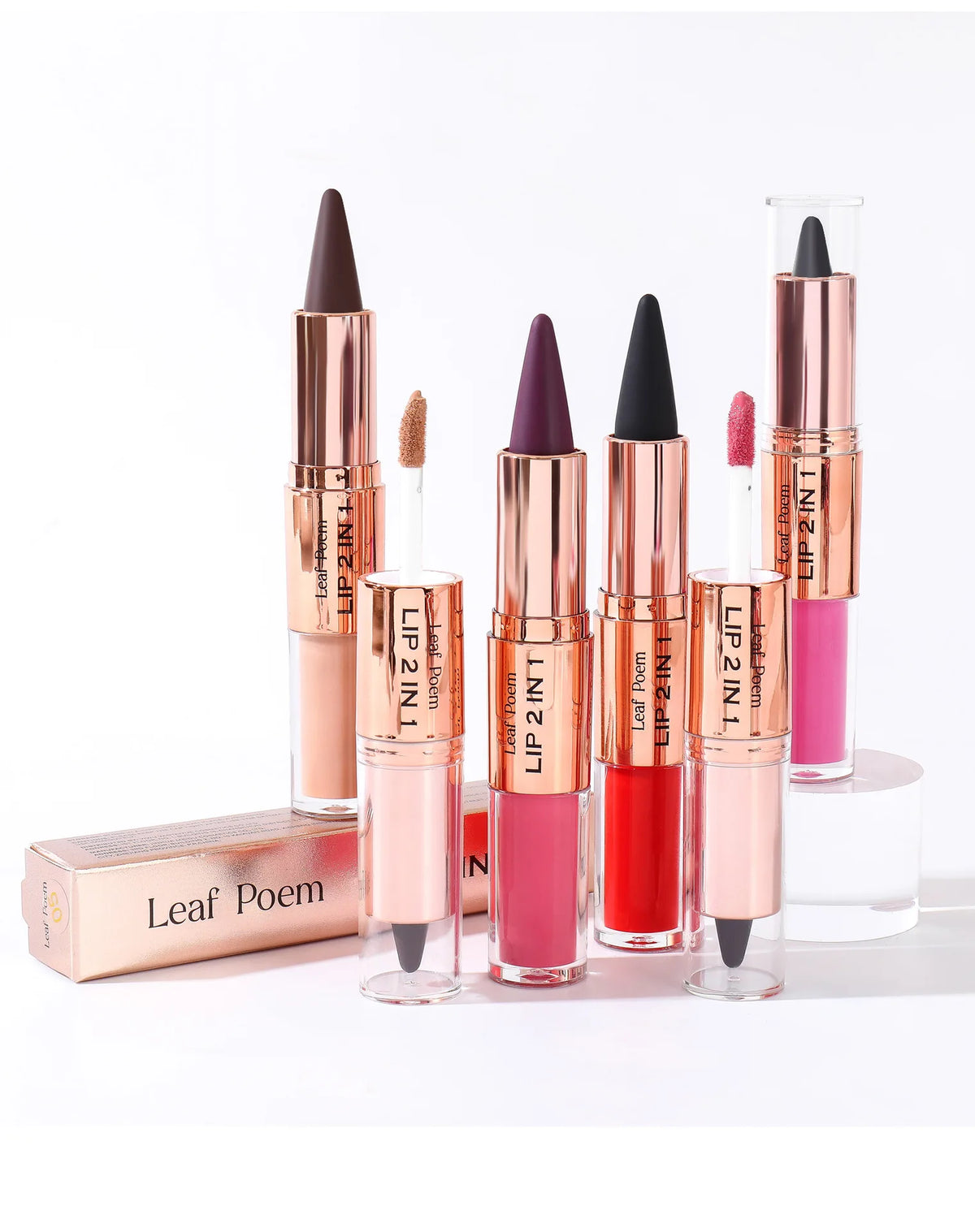 Tapered Gradient Lipliner Pen Black Brown Lip Gloss Matte Lip Liner Double Head Plumping Waterproof Lip Contour Non Stick Makeup