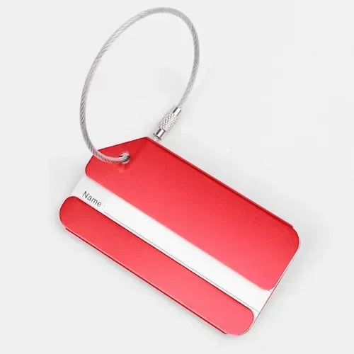 1PC Aluminium Alloy Luggage Tags Fashion Metal Women Men Travel Luggage Suitcase Address Name Label Holder Travel Accessories