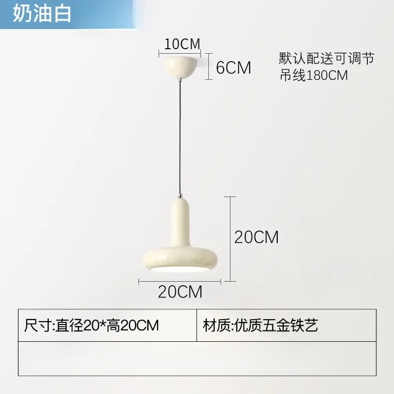 Bauhaus Modern Cream Style Bedroom Bedside Lamps Nordic Macaron Creative Dining Table Bar Lamps Danish Designer Small Chandelier