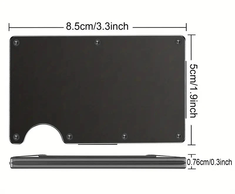 Minimalist Slim ANTI RFID Blocking Card Holder Men Aluminum Wallet Elastic Back Pouch ID Credit Case Unisex Travel EDC Purse