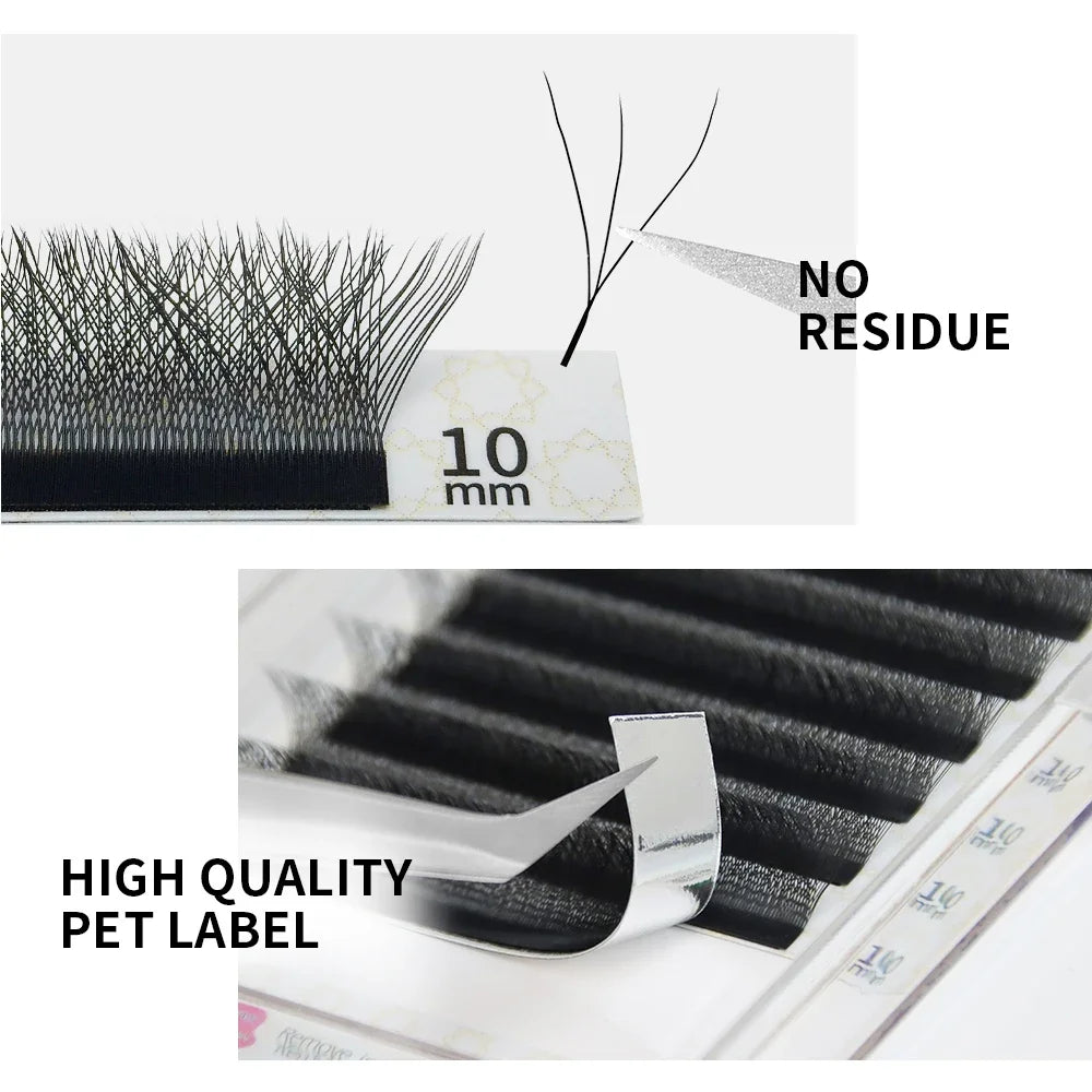 GAHAMACA Eyelash Extension 0.07mm C/D/L/LU Curl Lash 3dW-Shape Eyelashes Extension Natural Soft Premade False Lashes ﻿Wholesaled