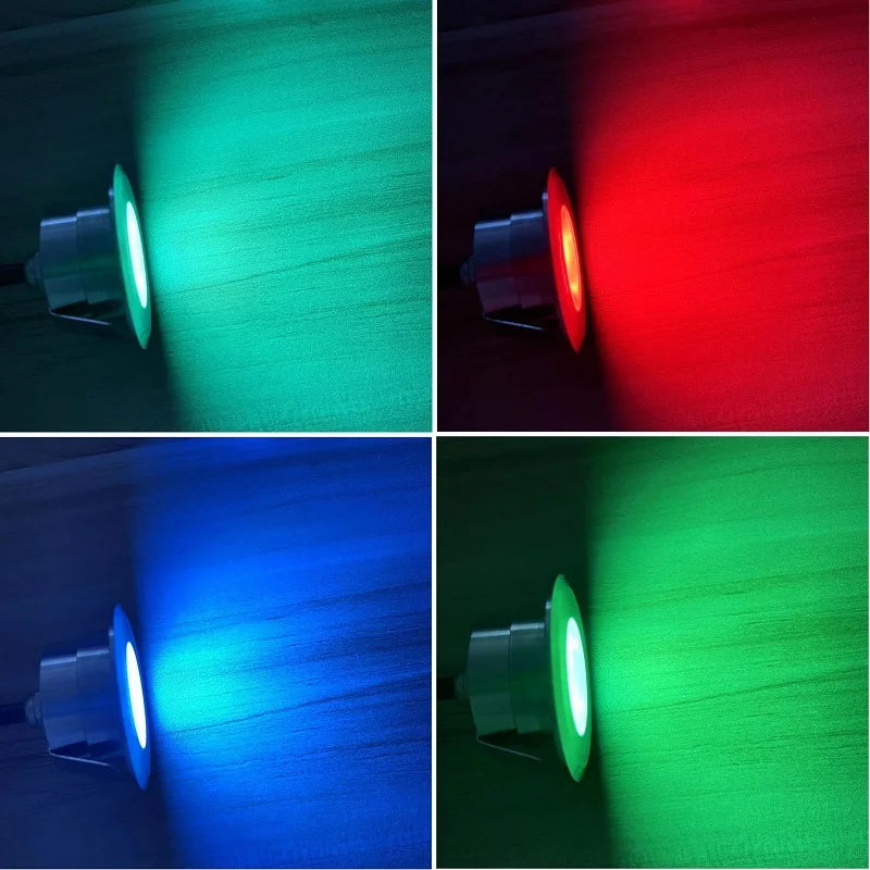 Outdoor Waterproof Led Lamp Garden Deck Terrace Floor Light RGB RGBW Recessed Inground Spot Short 12V 24V IP68 Stainless Steel