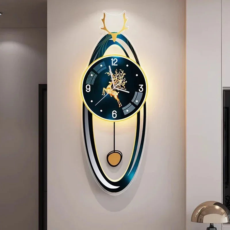 Aesthetic Bathroom Wall Watch Metal Art Bedrooms Korean Luxury Digital Clock Wall Modern Relogio De Parede Room Decorations