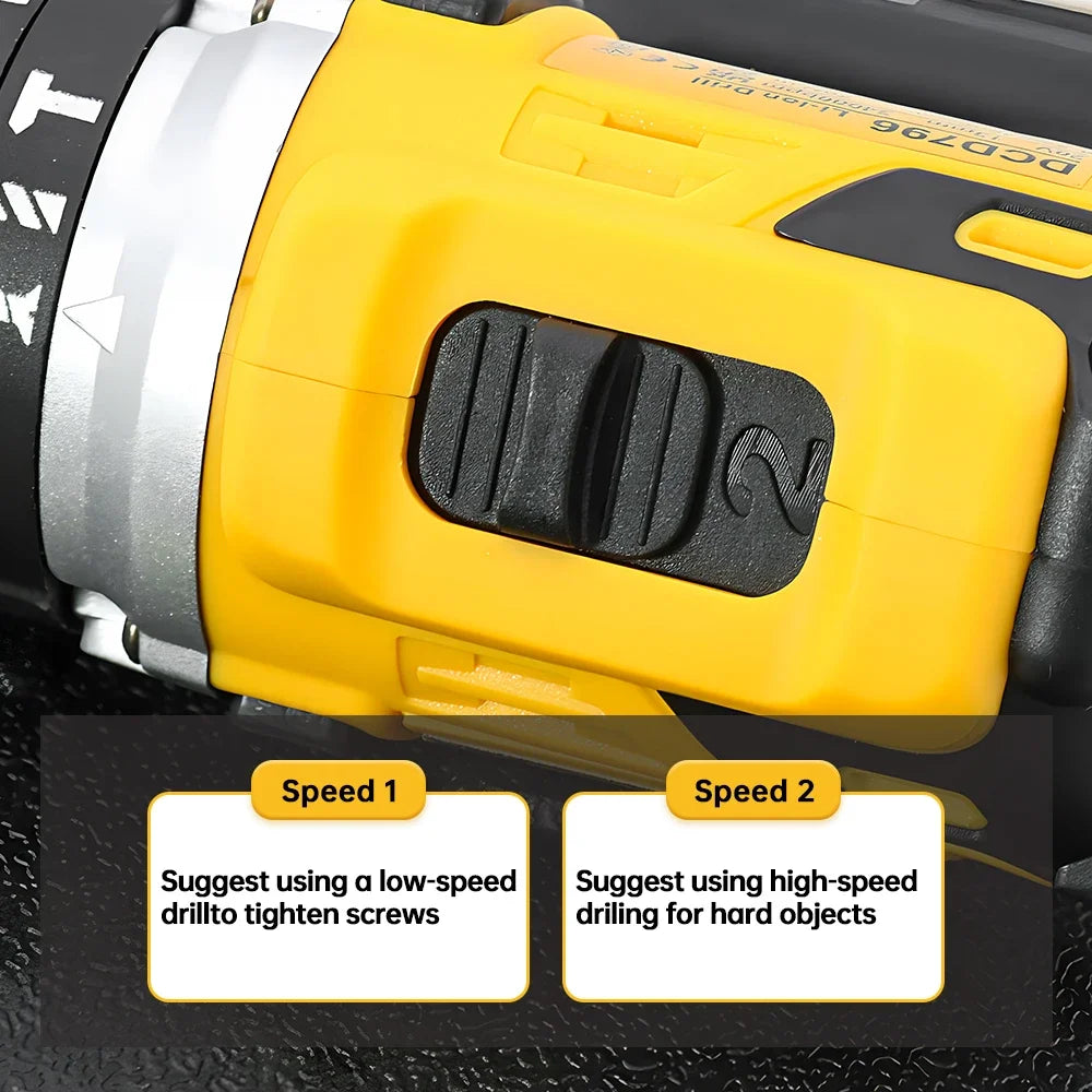 Dewalt DCD796 Wireless Brushless Impact Drill Power Tool 20V Battery Lightweight LED Light Electric Drilling tool