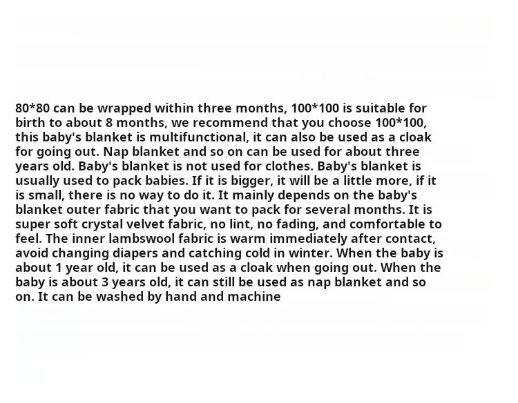 Baby baby's blanket winter thickened newborn baby  supplies autumn and winter outing cloak anti-startle quilt