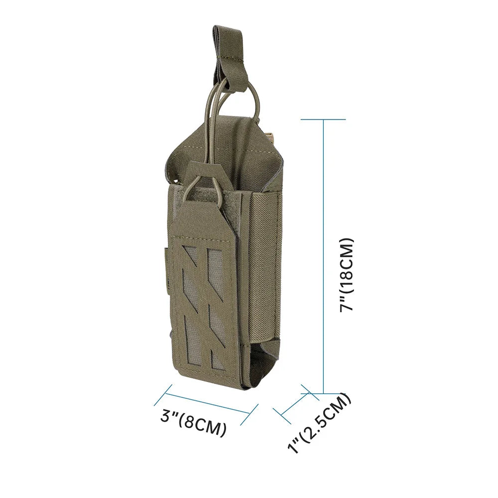 500D Tactical Walkie Talkie Pouch Nylon Molle Radio Pouch Portable Outdoor Hunting Sports Phone Holder Interphone Holster