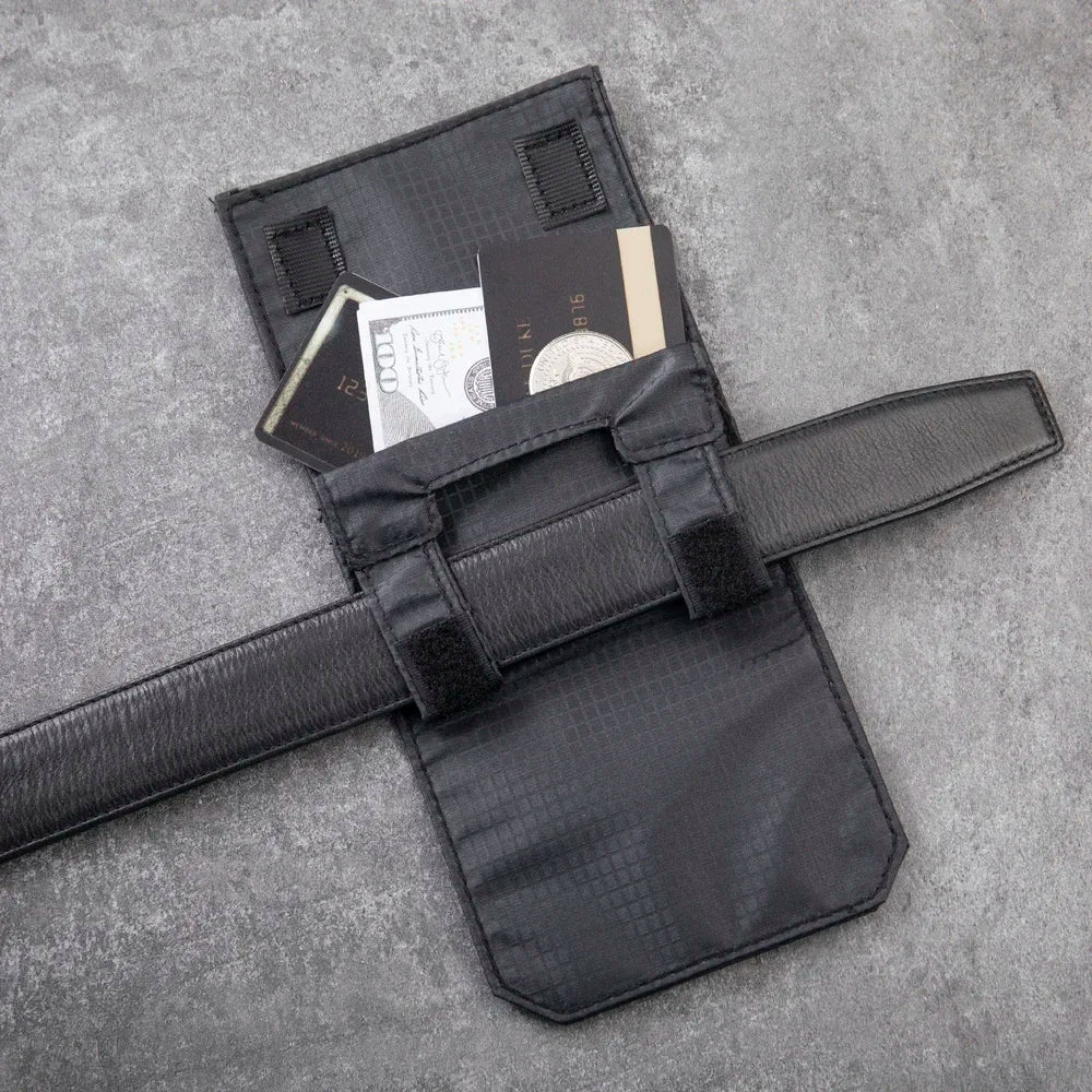 NEW Conceal Anti-Theft Money Belt Bag RFID Blocking Travel Pouch for Women & Men Small Wallet for Credit Card ID Cash Passport