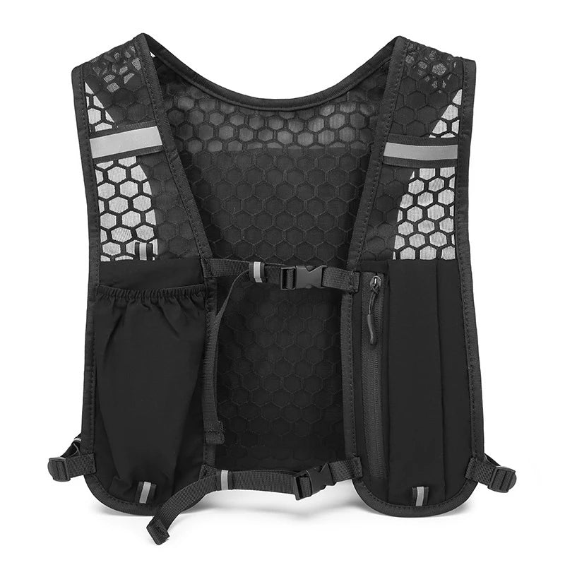 New Running Water Bottle Storage Vest Lightweight Running Vest Reflective Hydration Water Chest Pack With Phone Holder