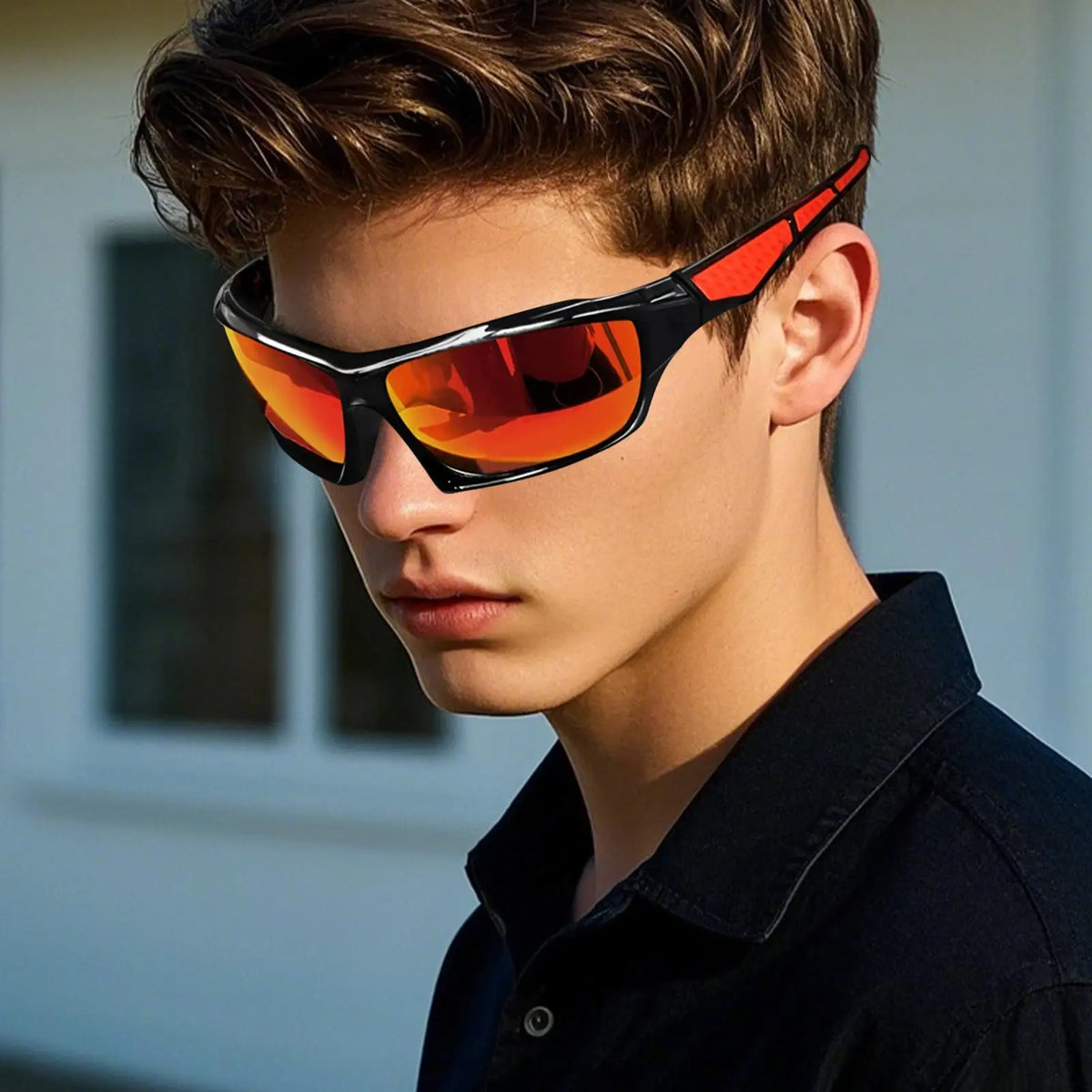Mens Sun Glasses Lightweight Sun Glasses Polarized Sunglasses Outdoor night vision driver driving cycling sports glasses