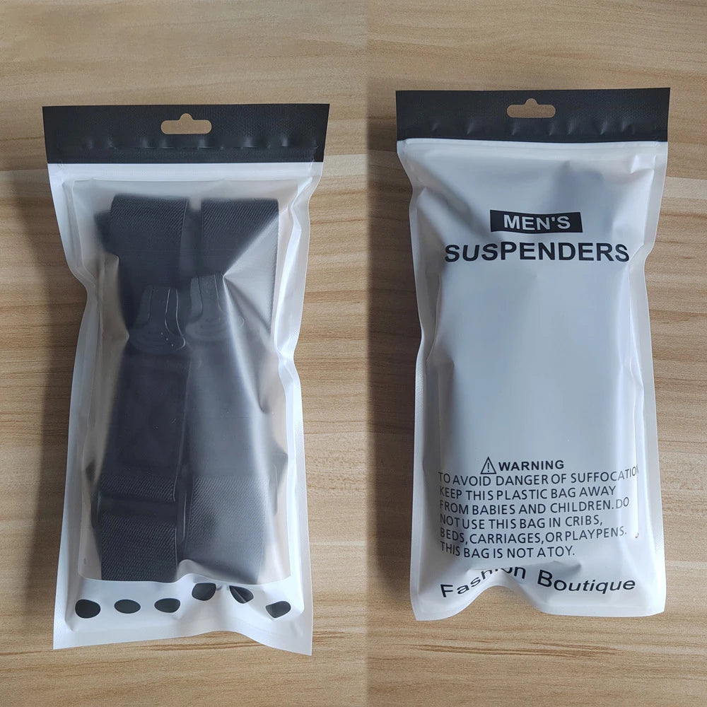 Suspenders for Men Work 3.8cm Wide 2 Plastic Clips Heavy Duty Big and Tall Trucker Suspenders Adjustable Elastic Trouser Braces