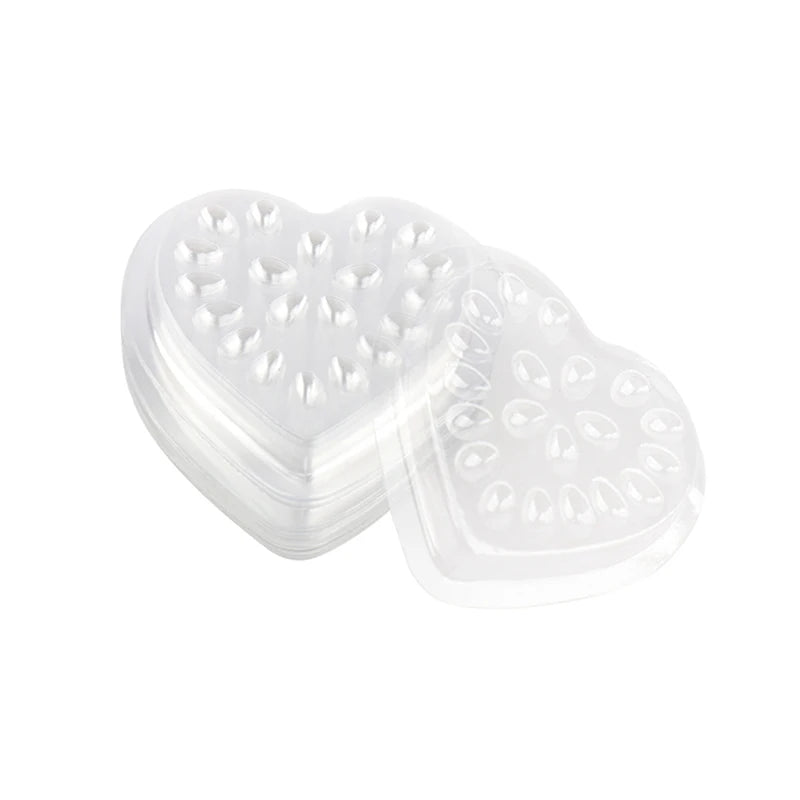 100 pcs Disposable Pvc Heart Shape Flower Holder Sticker Lash Glue Adhesive Pallet For Women Eyelash Extension Makeup Tools
