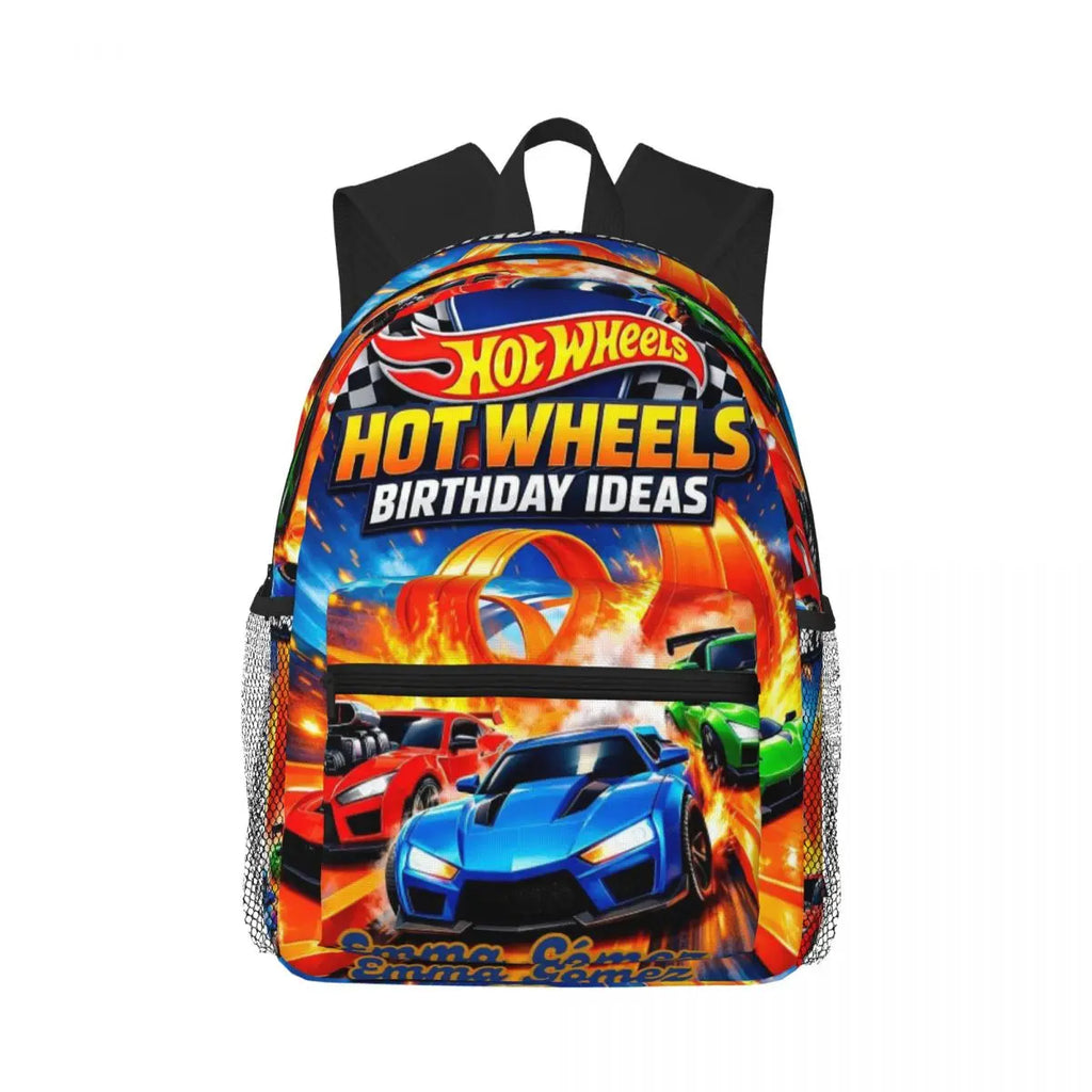 Hot Wheels Race Student Backpack School Bag Hiking Travel Daypack for Men Women Bookbag Shoulder Bags